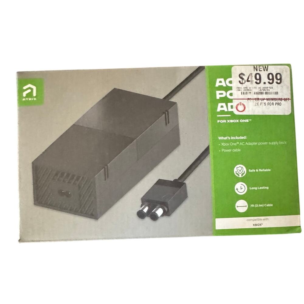 Atrix AC Power Adapter Compatible with Xbox One - New- NIB